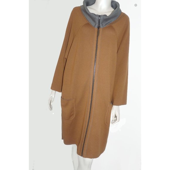 MAISON ULLENS COAT Reversible Cashmere Silk Made in Italy - Picture 5 of 7